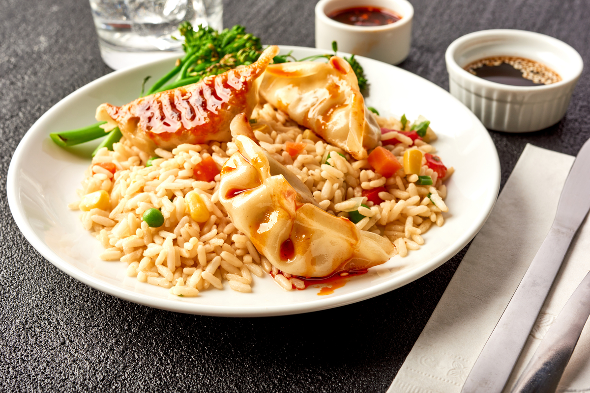 Chef One vegetable dumplings plated
