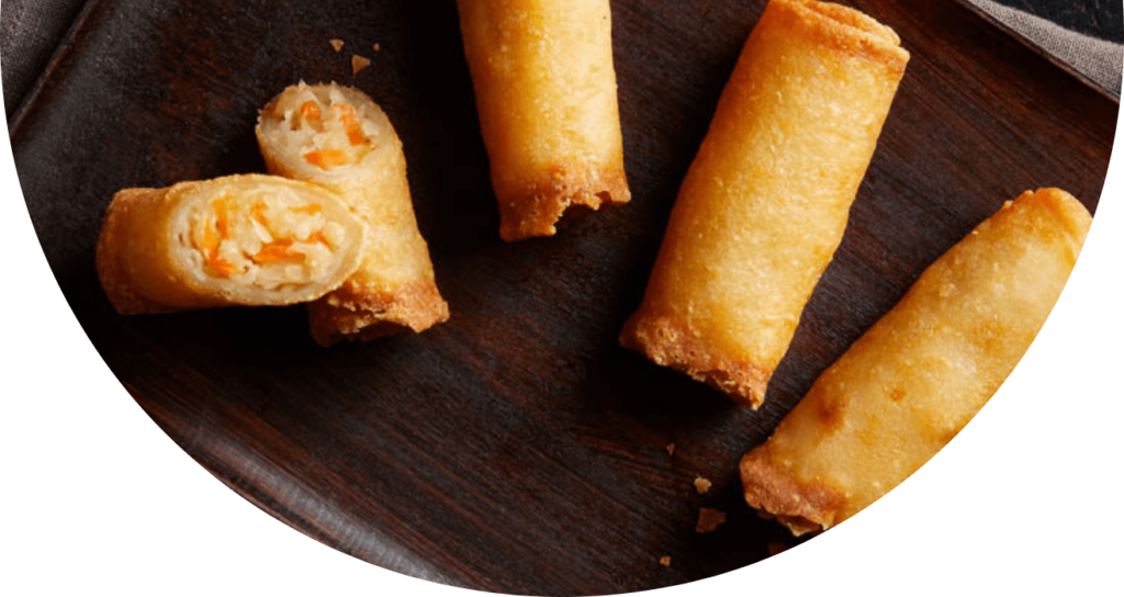 Pre-prepared Spring Rolls