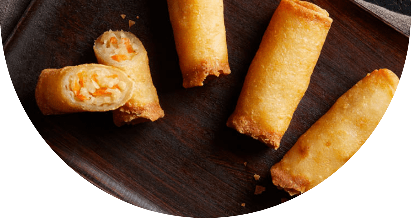 Pre-prepared Spring Rolls