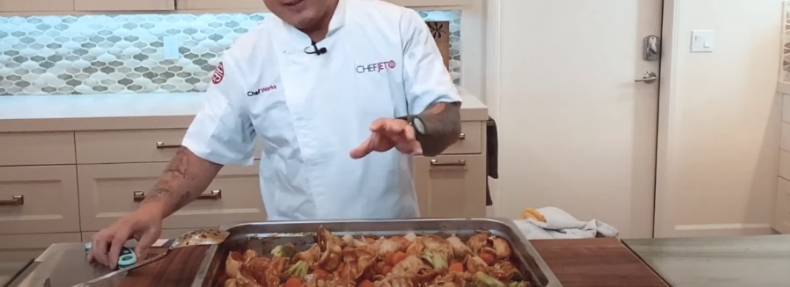 video preview of Chef Jet Tila making K12 entrées
