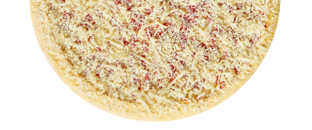 Villa Prima partially topped scratch-ready pizza