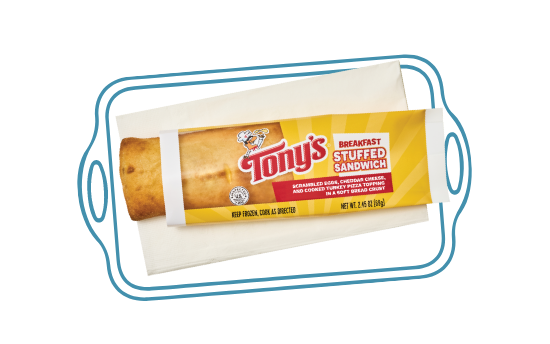 TONY’S® breakfast stuffed sandwich