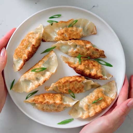 plate of steamed dumplings