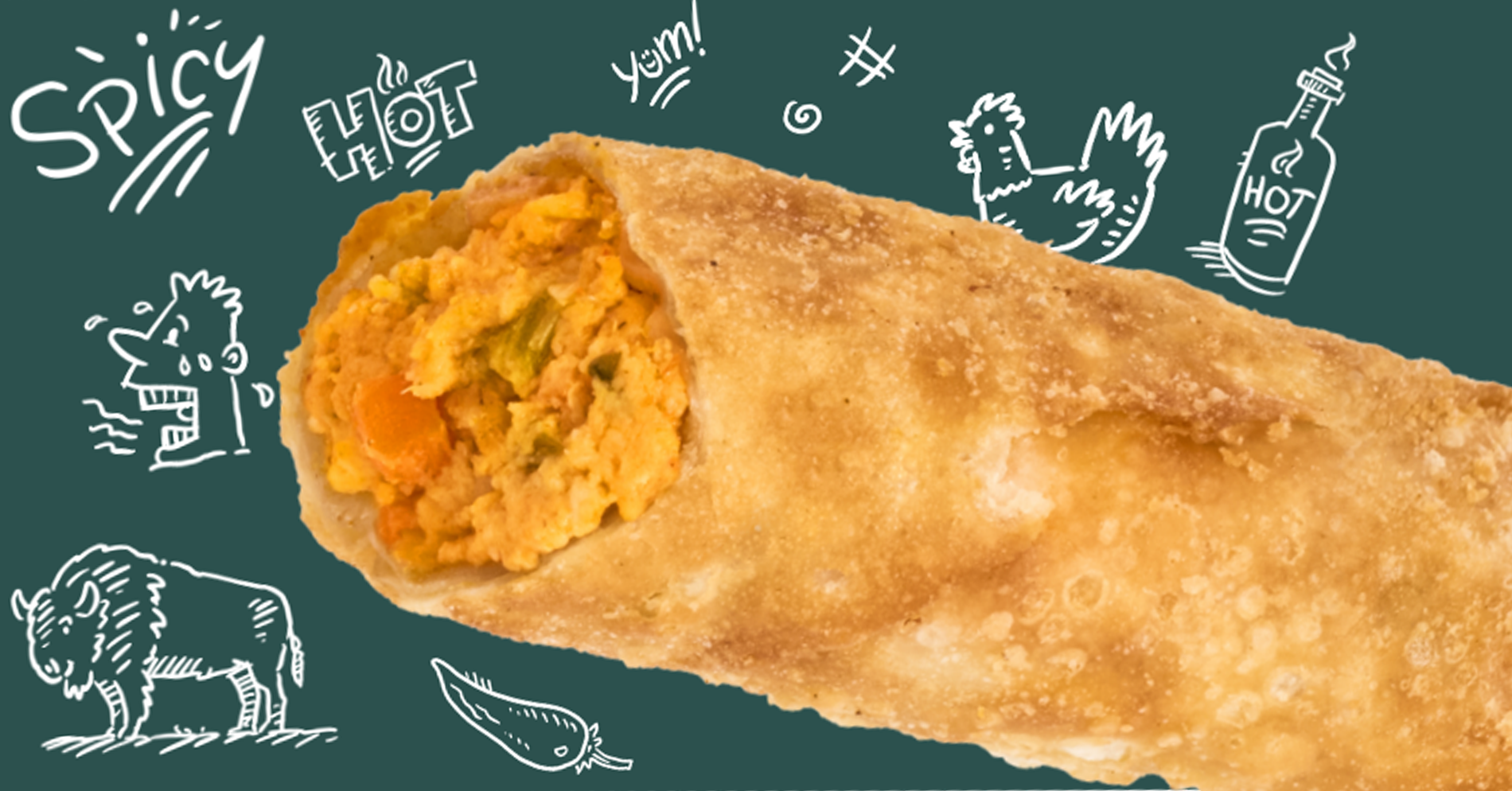 buffalo chicken eggroll