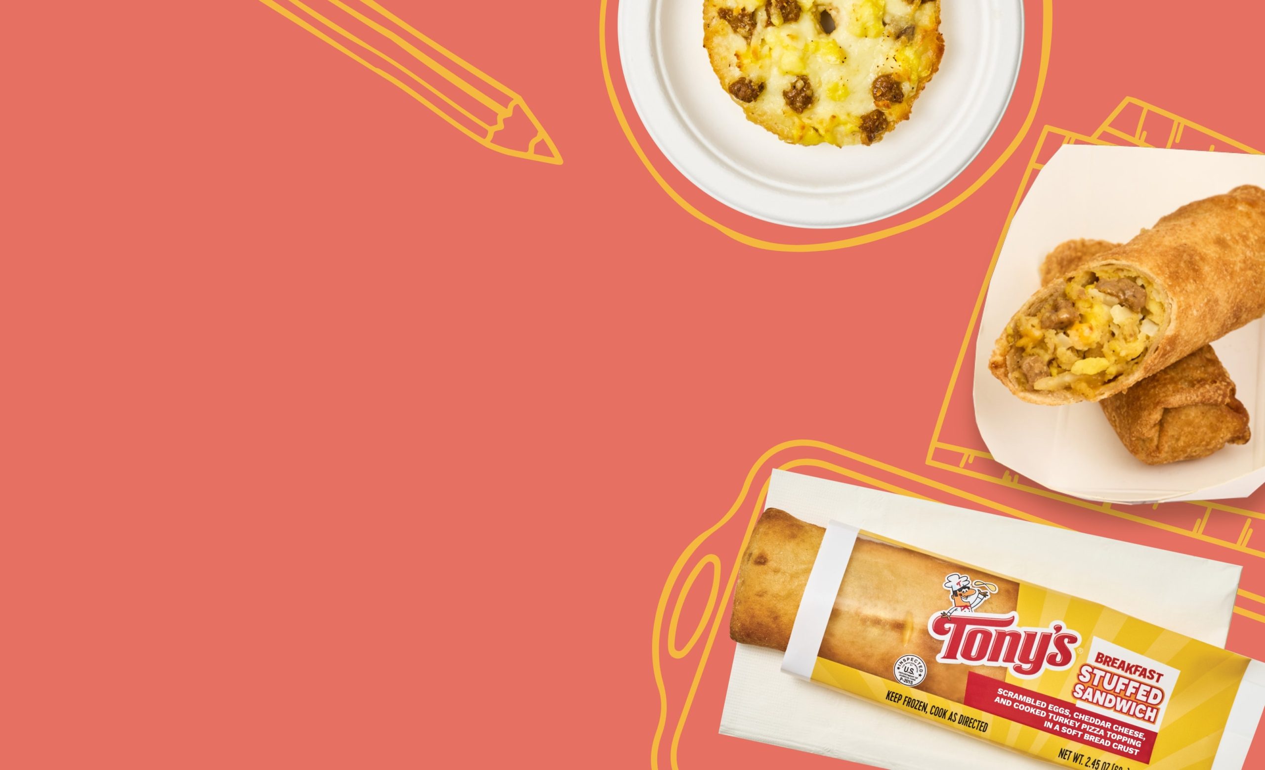 various breakfast products from TONY'S® and MINH® brands