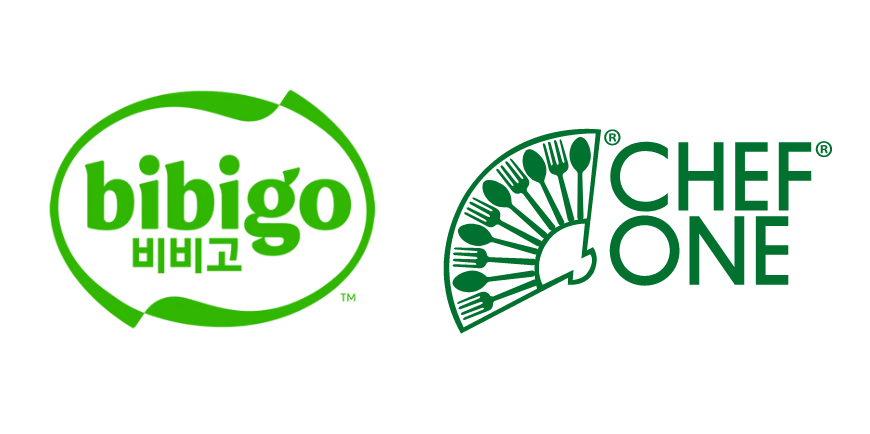 logos for bibigo™ and CHEF ONE® brands
