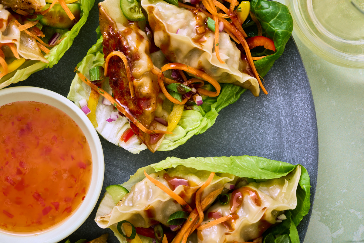 Chef One beef dumplings in lettuce wraps