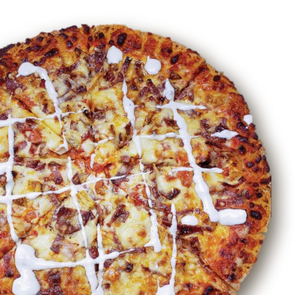Creamy Ranch Chicken Bacon Pizza