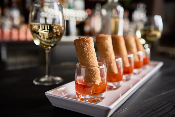 Minh vegetable egg roll shooter