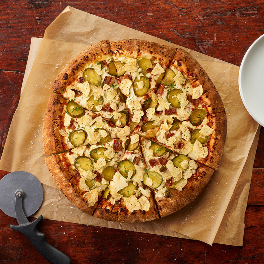 Sliced Dill Pickle Pizza
