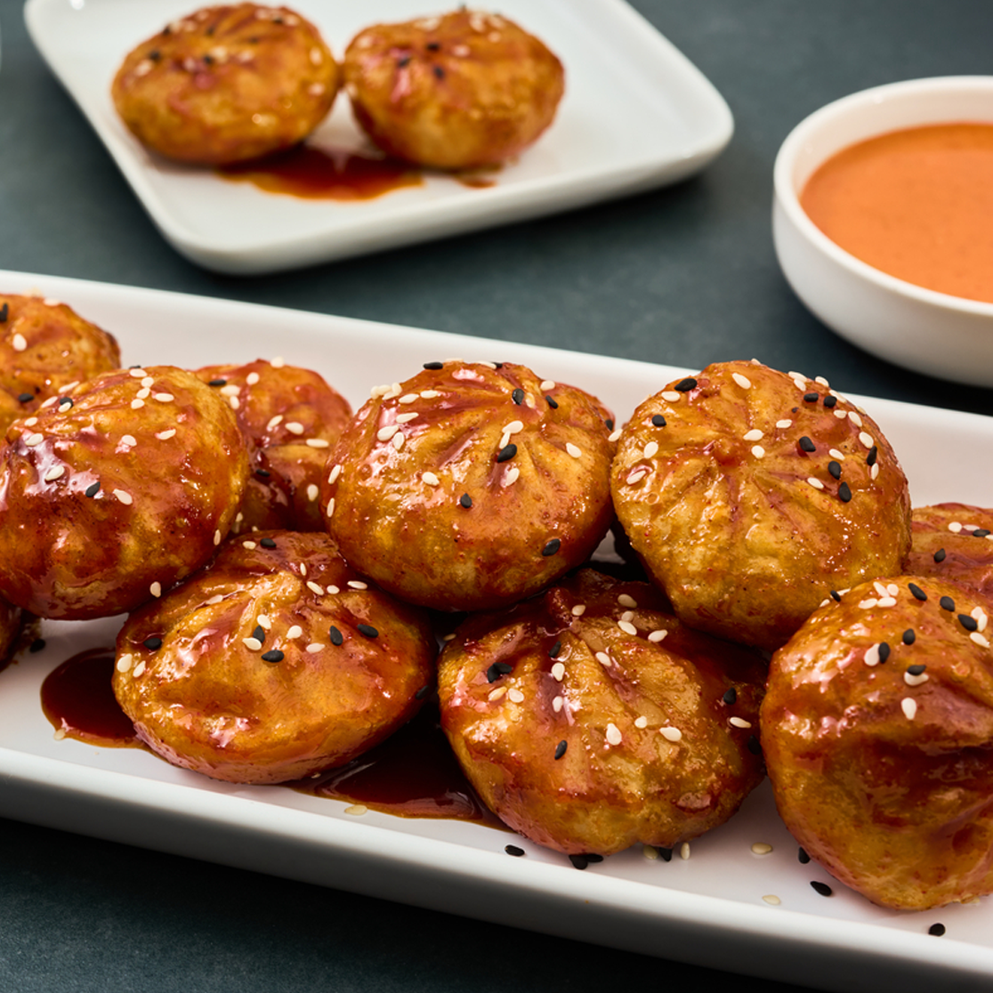 Fried Gochujang-Sauced Dumplings